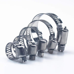 Planet Gates 5pcs 6mm-25mm Stainless Steel Mini Fuel Line Pipe Hose Clamp Clip Optional Size for Air Hose Water Pipe Fuel Hose Silicone