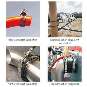 Planet Gates 5pcs 6mm-25mm Stainless Steel Mini Fuel Line Pipe Hose Clamp Clip Optional Size for Air Hose Water Pipe Fuel Hose Silicone