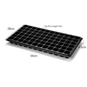 Planet Gates 5Pcs 72-Cell Nursery Pots Tray Seed Planting Insert Plug Tray Plant Seeds Grow Box garden supply - Black