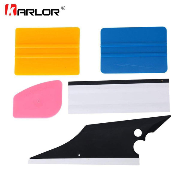 Planet Gates 5Pcs Car Squeegees Vinyl Film Wrap Tools Kits Window Tints Tools Scraper Vehicle Windshield Wiper Tool Set Auto Car Accessories