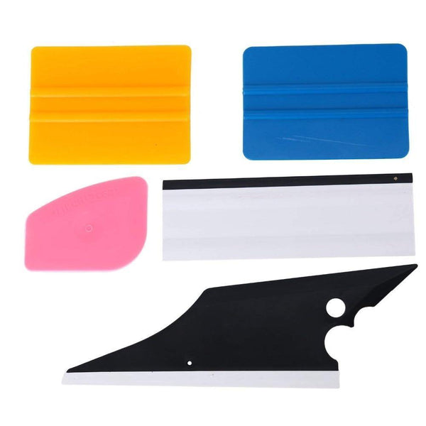 Planet Gates 5Pcs Car Squeegees Vinyl Film Wrap Tools Kits Window Tints Tools Scraper Vehicle Windshield Wiper Tool Set Auto Car Accessories