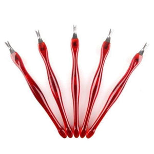 Planet Gates 5pcs Dual-end Cuticle Pusher Removal Stainless Steel Dead Skin Remover Nail Art DIY Design Tool Nail Polish Scraper Cleaner Rose Gold