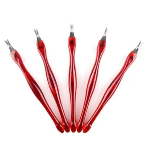 Planet Gates 5pcs Dual-end Cuticle Pusher Removal Stainless Steel Dead Skin Remover Nail Art DIY Design Tool Nail Polish Scraper Cleaner Rose Gold