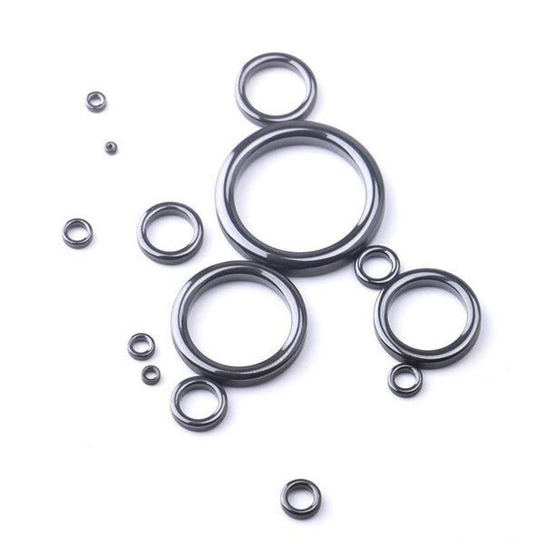 Planet Gates 5Pcs Fishing Rod Guide Ring Ceramic Wear Heat Conduction Repair Parts Tools Telescopic Surf Casting Rod Guides Kit