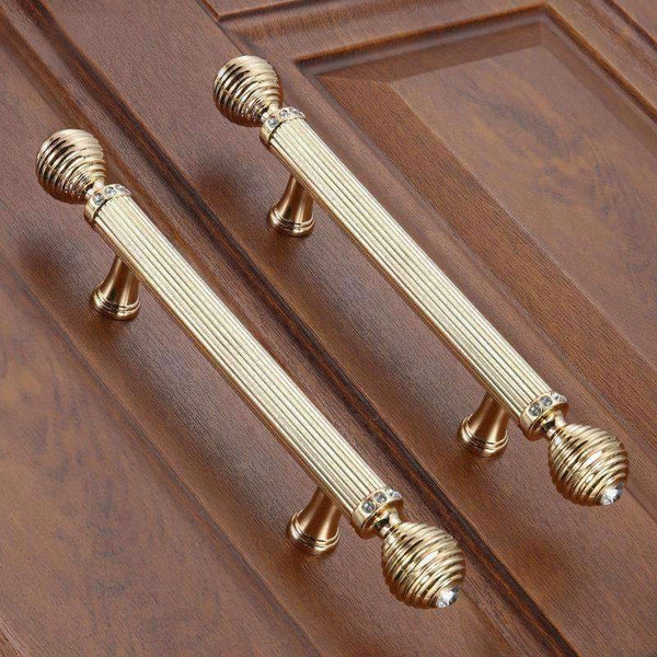 Planet Gates 5pcs Gold European Style Door Handles Gate Black Drawer Pulls Kitchen Cabinet Handles and Knobs Furniture Handles Hardware