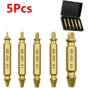 Planet Gates 5Pcs Gold With box 4/5/6 PCS Damaged Screw Extractor Drill Bit Set Stripped Broken Screw Bolt Remover Extractor Easily Take Out Demolition Tools