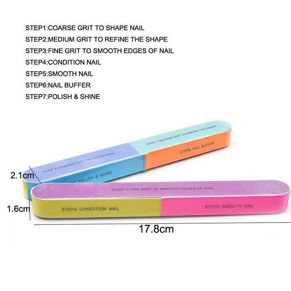 Planet Gates 5Pcs/Lot Nail Sanding Files Sponge Nail Files Buffers Portable Pedicure Manicure All UV Gel Nail Buffer Block Polishing DIY Tool