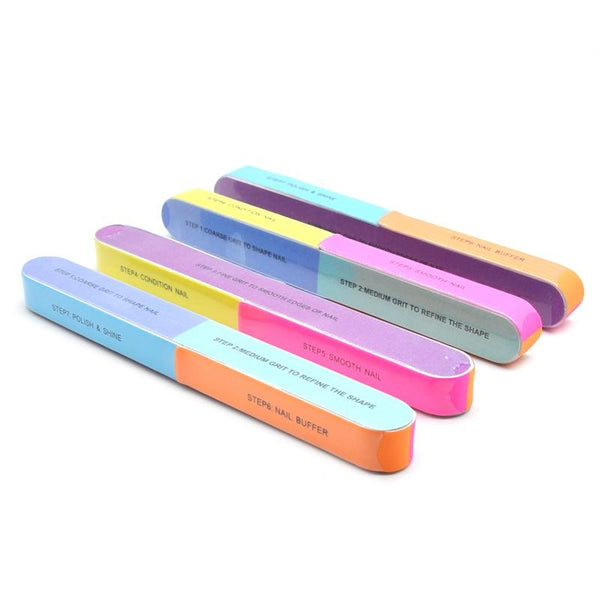 Planet Gates 5Pcs/Lot Nail Sanding Files Sponge Nail Files Buffers Portable Pedicure Manicure All UV Gel Nail Buffer Block Polishing DIY Tool