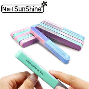 Planet Gates 5Pcs/Lot Nail Sanding Files Sponge Nail Files Buffers Portable Pedicure Manicure All UV Gel Nail Buffer Block Polishing DIY Tool