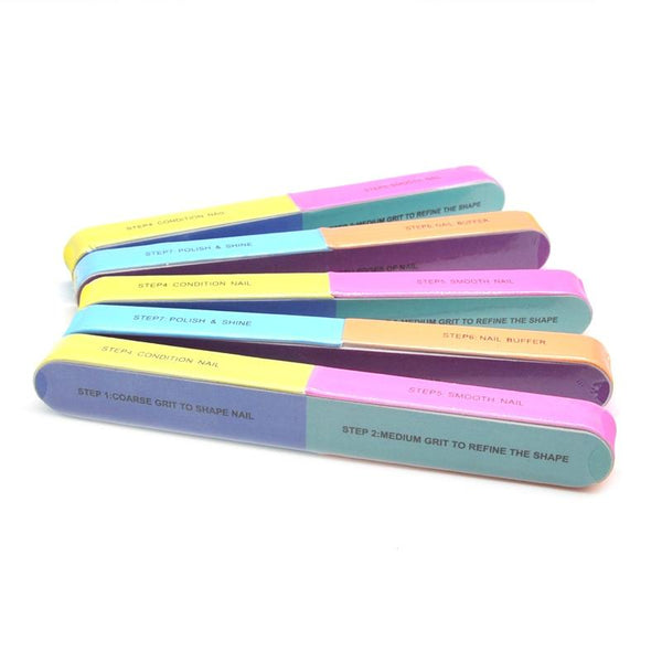 Planet Gates 5Pcs/Lot Nail Sanding Files Sponge Nail Files Buffers Portable Pedicure Manicure All UV Gel Nail Buffer Block Polishing DIY Tool