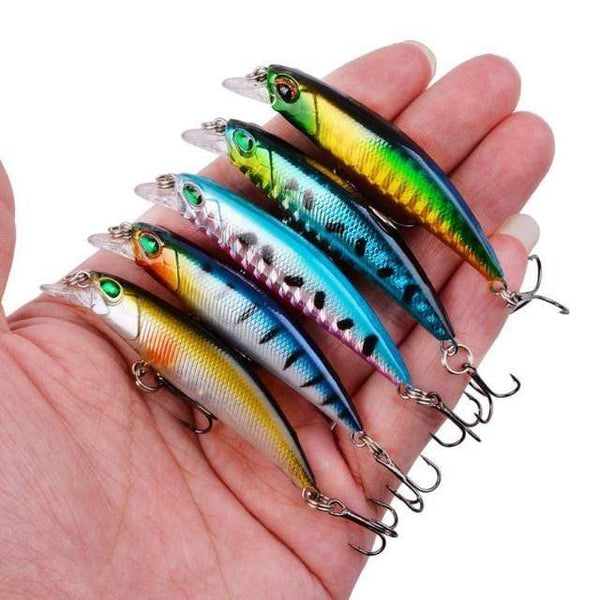 Planet Gates 5pcs lures 10pcs Laser Slow Minnow Fishing Lure Set 4g 7cm Wobblers Crankbaits Isca Artificial Hard Bait Carp Mini Fishing Lures Pesca
