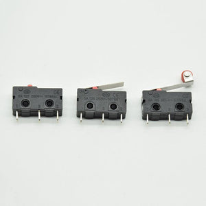 Planet Gates 5Pcs Mini Micro Limit Switch NO NC 3 Pins PCB Terminals SPDT 5A 125V 250V  Roller  Lever Snap Action Push Microswitches