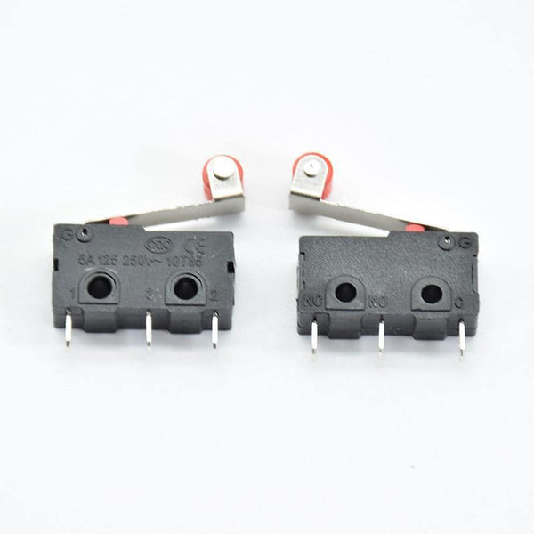 Planet Gates 5Pcs Mini Micro Limit Switch NO NC 3 Pins PCB Terminals SPDT 5A 125V 250V  Roller  Lever Snap Action Push Microswitches