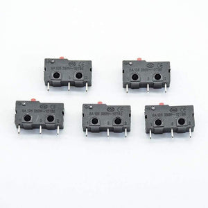 Planet Gates 5Pcs Mini Micro Limit Switch NO NC 3 Pins PCB Terminals SPDT 5A 125V 250V  Roller  Lever Snap Action Push Microswitches