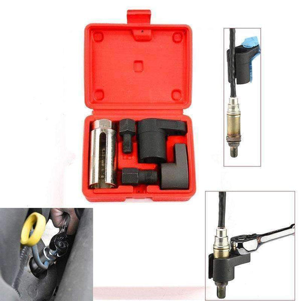 Planet Gates 5pcs Oxygen Sensor Socket Wrench Thread Chaser Tool Kit Fit for All Auto O2 Socket Removal Installation Install Offset Vacuum