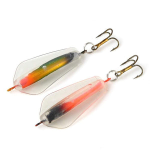 Planet Gates 5pcs/pack 12.5g 5cm cheap winter ice fishing lures multi-color quickly sinking lead tube plastic wobbler ice fish lure bait