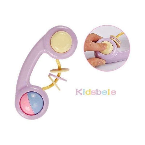 Planet Gates 5PCS Plastic Hand Jingle Shaking Bell+Kidsbele Infant Soft Bibs Newborn Baby Toys 0-12 Mnoths Teether Rattles Toys