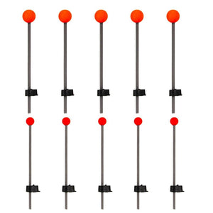 Planet Gates 5pcs Portable Winter Fishing Rods Ice Fishing Rod Pole Tip Spring Ball for Outdoor Winter Fishing Tackle