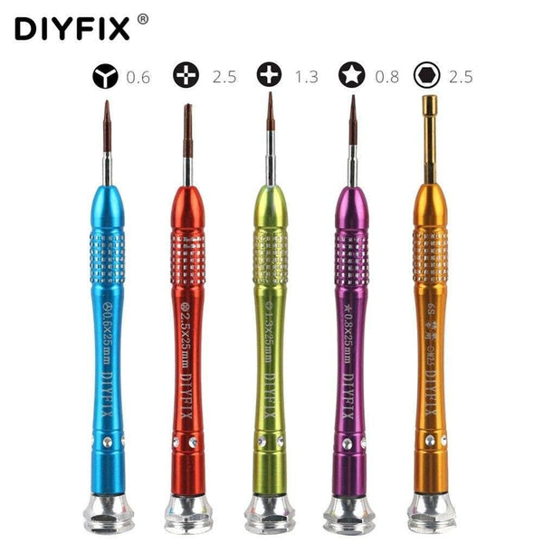 Planet Gates 5Pcs Precision Metal Screwdriver Set for Apple iPhone 7 Disassemble Teardown Opening Repair Tools Kit