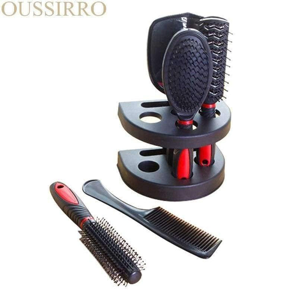 Planet Gates 5pcs Professional Hair Salon Hair Comb And Mirror Kits Salon Barber Comb Brushes Anti-static Hairbrush Hair Care Styling