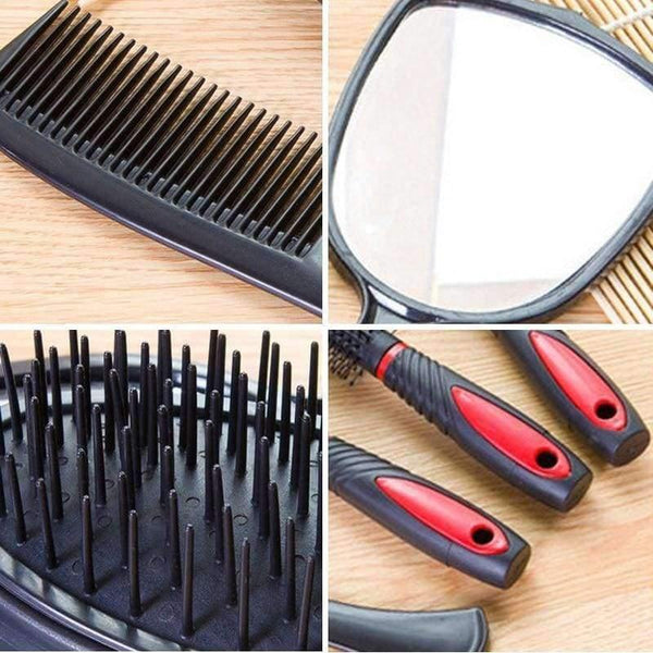 Planet Gates 5pcs Professional Hair Salon Hair Comb And Mirror Kits Salon Barber Comb Brushes Anti-static Hairbrush Hair Care Styling