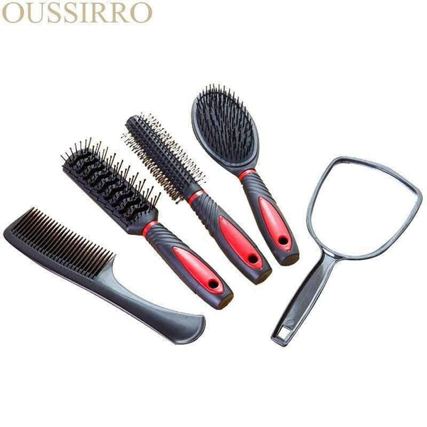 Planet Gates 5pcs Professional Hair Salon Hair Comb And Mirror Kits Salon Barber Comb Brushes Anti-static Hairbrush Hair Care Styling