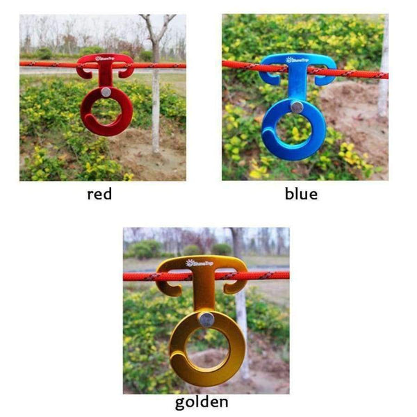 Planet Gates 5PCS Rope Hanger Outdoor Camping Tent Multi Tool Paracord Rope Buckle Survival Buckle Camp Equipment