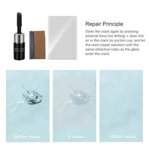 5Pcs/Set Car Windshield Blade Fluid Glass Repair Car Glass Nano Repair DIY Liquid Scratch Crack Restore Window Repair Tool TSLM1