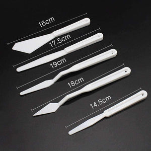 Planet Gates 5PCS/Set Painting Supplies Plastic Palette Knife Art Supplies for Oil Watercolor Painting