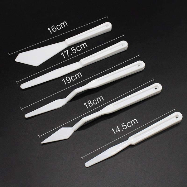 Planet Gates 5PCS/Set Painting Supplies Plastic Palette Knife Art Supplies for Oil Watercolor Painting