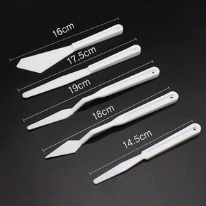 Planet Gates 5PCS/Set Painting Supplies Plastic Palette Knife Art Supplies for Oil Watercolor Painting