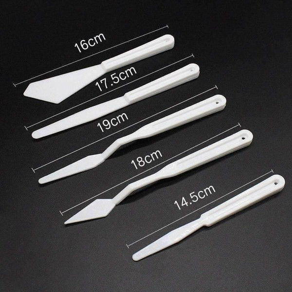 Planet Gates 5PCS/Set Painting Supplies Plastic Palette Knife Art Supplies for Oil Watercolor Painting