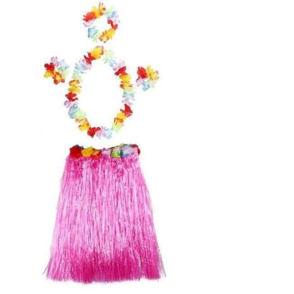 Planet Gates 5pcs set pink / 30cm 5PCS/set Plastic Fibers Women Grass Skirts Hula Skirt Hawaiian costumes 30CM/40/CM60CM Ladies Dress Up Festive & Party Supplies