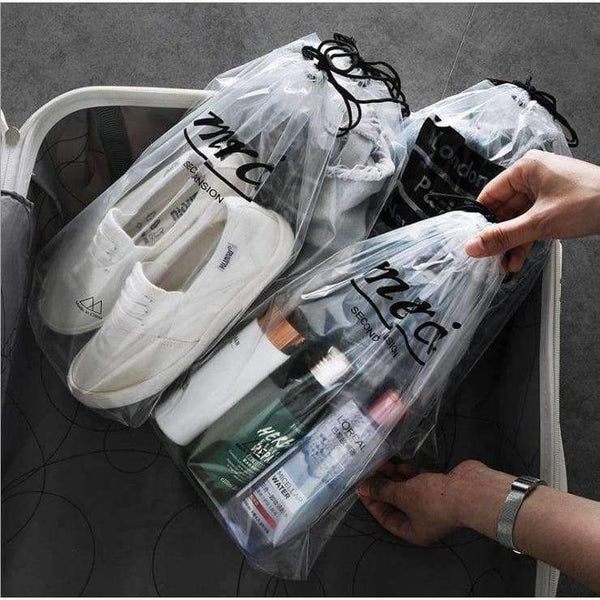 Planet Gates 5pcs set PVC travel storage bag water proof organizer bag cloth socks bag underwear bra storage organizer