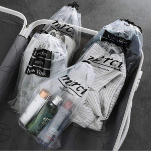 Planet Gates 5pcs set PVC travel storage bag water proof organizer bag cloth socks bag underwear bra storage organizer
