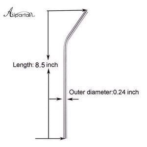 Planet Gates 5pcs/set Stainless Steel Bent Drinking Straws Reusable Beverage Straws With Cleaning Brush For 20oz Wine Accessories