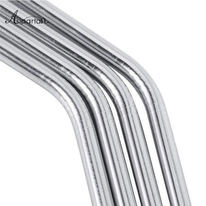 Planet Gates 5pcs/set Stainless Steel Bent Drinking Straws Reusable Beverage Straws With Cleaning Brush For 20oz Wine Accessories