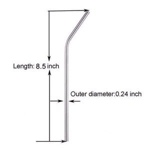 Planet Gates 5pcs/set Stainless Steel Bent Drinking Straws Reusable Beverage Straws With Cleaning Brush For 20oz Wine Accessories