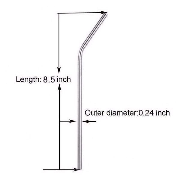 Planet Gates 5pcs/set Stainless Steel Bent Drinking Straws Reusable Beverage Straws With Cleaning Brush For 20oz Wine Accessories