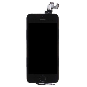 Planet Gates 5s Black with Gifts LCD Touch Screen Digitizer For iPhone 5s+Home Button+Front Camera+Ear Speaker with Gifts Tempered Glass+Tools