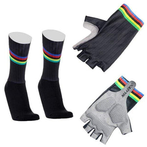 Planet Gates 5se black / Glove size XL Aero Bike Team Cycling Gloves and Socks Combined Men Women Bike Gloves Socks Non-slip Calcetines Ciclismo Guantes Ciclismo