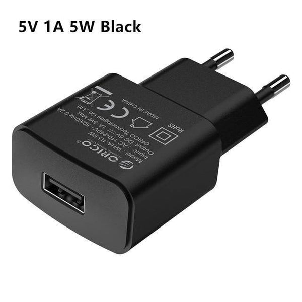 Planet Gates 5V 1A 5W Black Mobile Phone Charger 5V 1A 5W / 5V 2A 10W USB Travel Charger Portable Wall Adapter EU Plug Black / White for iphone x