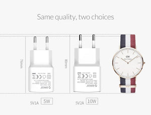 Planet Gates 5V 2A 10W Black Mobile Phone Charger 5V 1A 5W / 5V 2A 10W USB Travel Charger Portable Wall Adapter EU Plug Black / White for iphone x