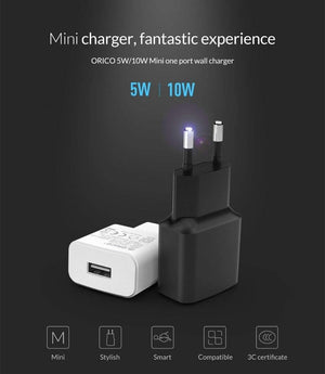 Planet Gates 5V 2A 10W Black Mobile Phone Charger 5V 1A 5W / 5V 2A 10W USB Travel Charger Portable Wall Adapter EU Plug Black / White for iphone x
