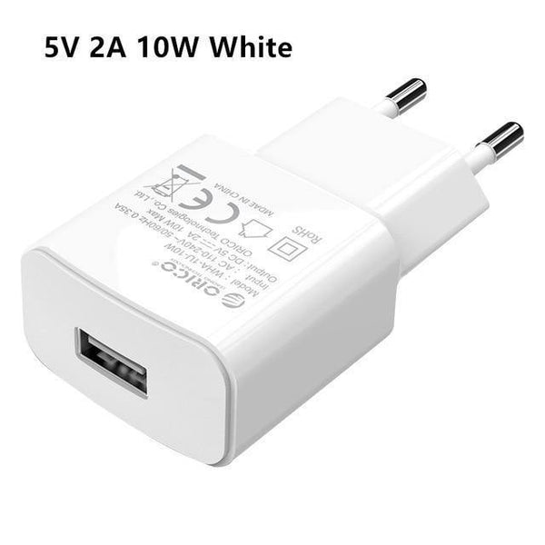 Planet Gates 5V 2A 10W White Mobile Phone Charger 5V 1A 5W / 5V 2A 10W USB Travel Charger Portable Wall Adapter EU Plug Black / White for iphone x