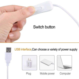 Planet Gates 5V USB LED Book Lights Portable LED Desk Lamp Portable Strip Tube Bulb