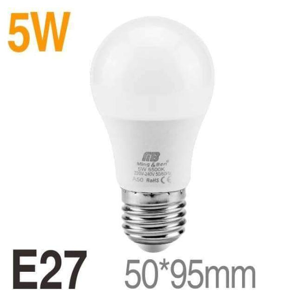 Planet Gates 5W E27 / Studená bílá [MingBen]LED žárovky E27 E14 220V žárovka Smart IC Reálný výkon 3W 5W 7W 9W 12W 15W 18W Vysoký jas Lampada LED Bombilla