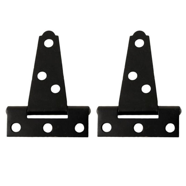 2PCS 2 Inches T Shape Rustproof Iron Light Duty Shed Hinge Gate Strap Hinge Door Gates Hinges