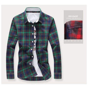 Planet Gates 5XL Plaid Shirts Men Checkered Shirt Brand 2018 New Fashion Button Down Long Sleeve Casual Shirts Plus Size Drop Shipping
