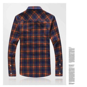 Planet Gates 5XL Plaid Shirts Men Checkered Shirt Brand 2018 New Fashion Button Down Long Sleeve Casual Shirts Plus Size Drop Shipping